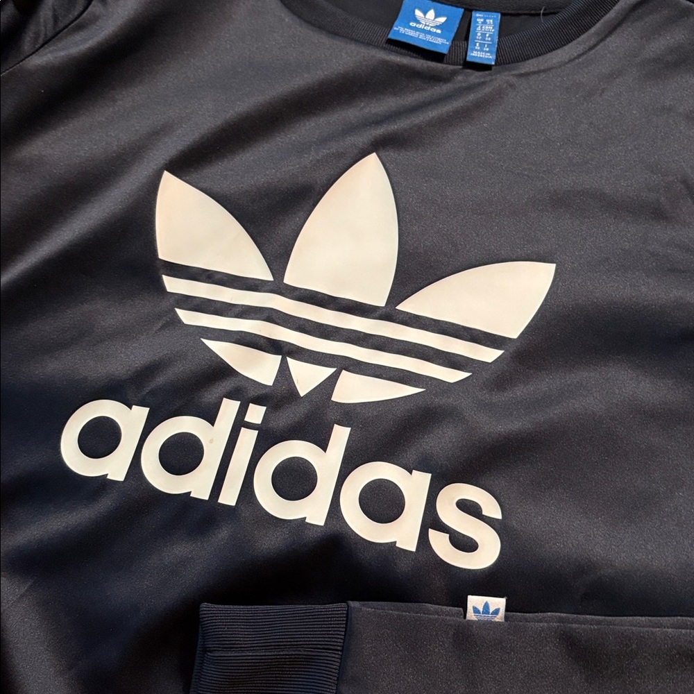NWOT Adidas Vintage Inspired Shiny Top - Picture 7 of 9